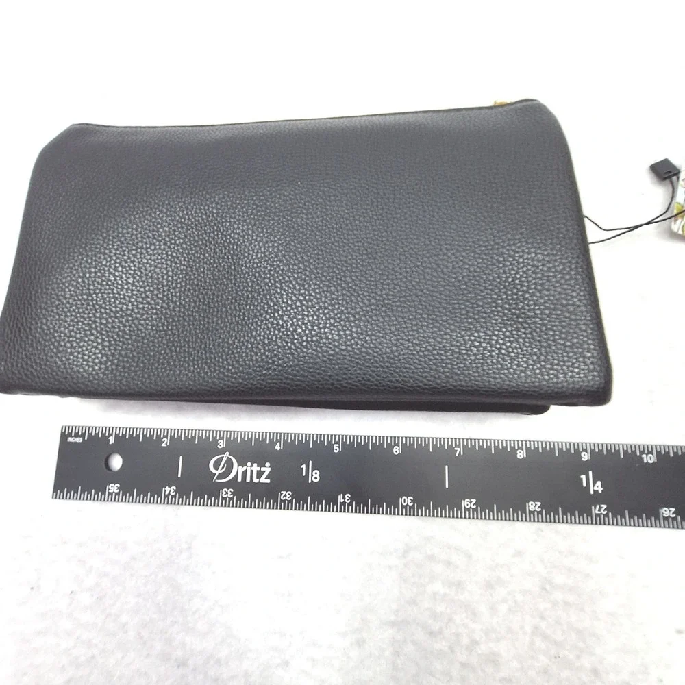 Brentano Multi-Pocket Crossbody Womens OS Black Vegan Leather Wristlet CJ21118